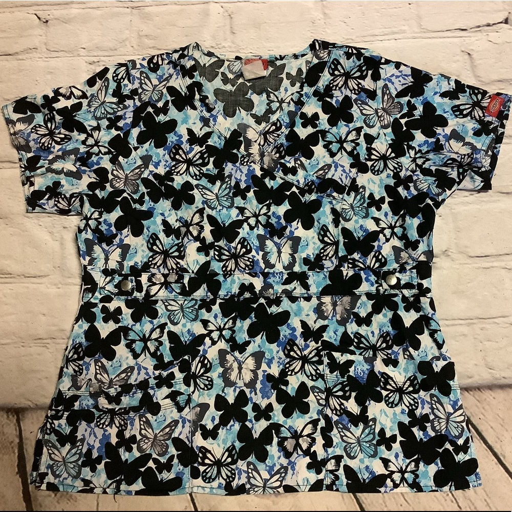 DICKIES SCRUBS. BEAUTIFUL FLOWER PATTERNS.
